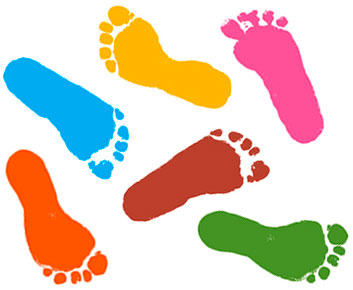 Kinderfußabdrücke , Dečija stopala Kinderfußabdrücke , Dečija stopala